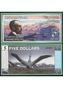 ANTARCTICA 5 Dollari 2001 Amundsen Fior di Stampa 